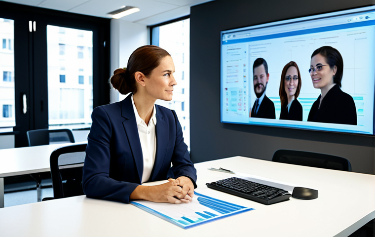 **

A professional businesswoman in her late 30s, fully clothed in a modest and modern business suit, sitting confidently at a clean desk in a bright, contemporary office. She's reviewing data on a holographic display. The background features a diverse team collaborating in a meeting room. Professional attire, safe for work, appropriate content, perfect anatomy, natural proportions, professional, family-friendly.

**