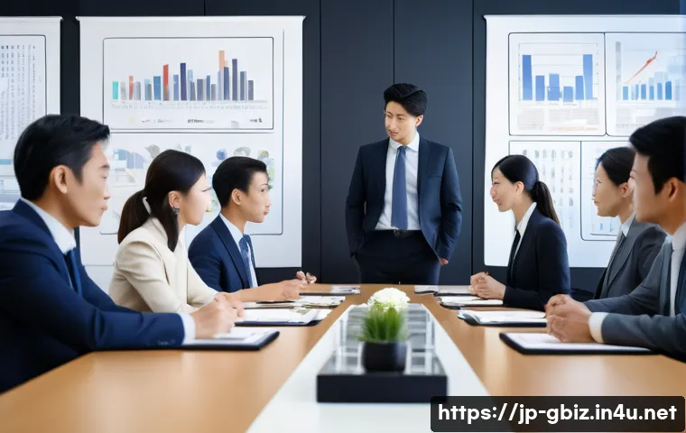 글로벌 비즈니스 이론과 실제 차이 - A diverse international business meeting scene showing professionals from various cultures collabora...